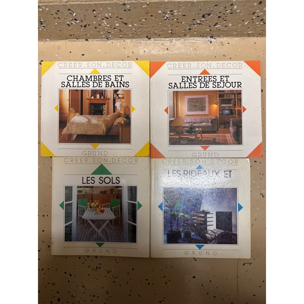 Creer Son Decor Grund French‎ Decorating Books Set of 4 1980's Designing